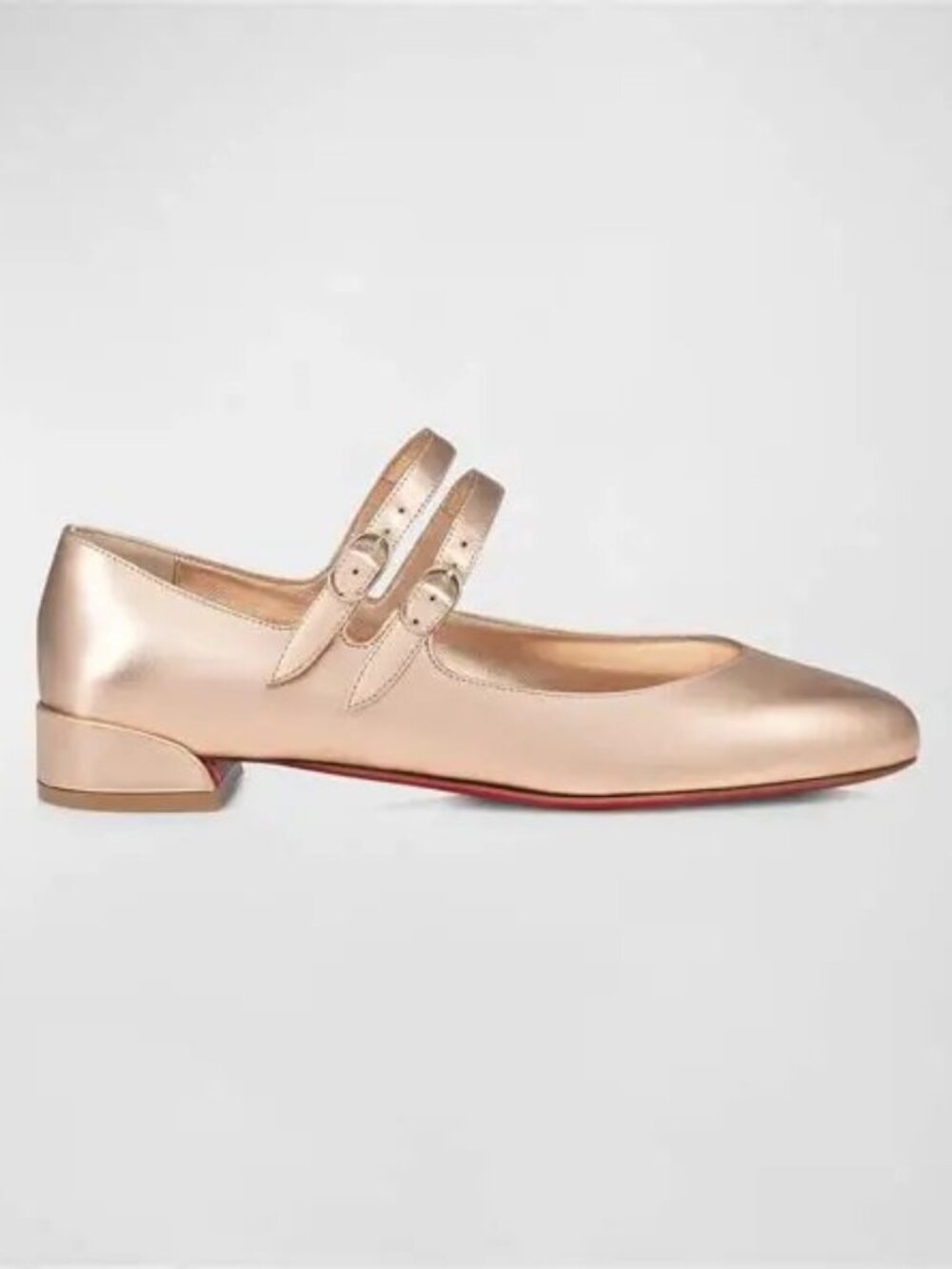 Christian Louboutin Sweet Jane Flat Women's Leather Leche Shoe Size 38.5/ US 8.5